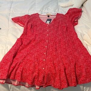 Universal Thread Red Patterned Dress